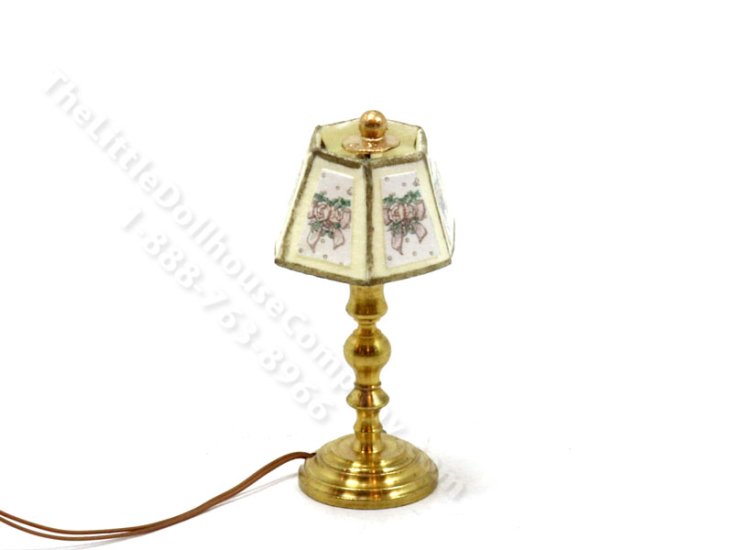 (image for) Miniature 12v Small Table Lamp for Dollhouses - Bows
