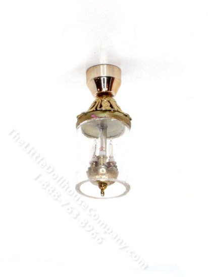 (image for) Miniature Glass and Gold Ceiling Light for Dollhouses