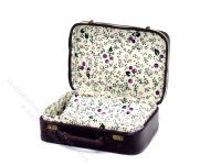 (image for) Miniature Brown Leather Suitcase by Judith Blondell