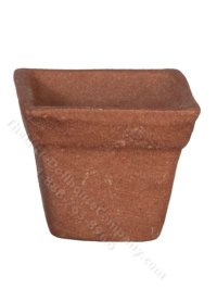 (image for) Miniature Extra Small Square Terracotta Pot for Dollhouses