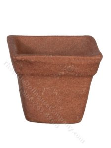 (image for) Miniature Extra Small Square Terracotta Pot for Dollhouses