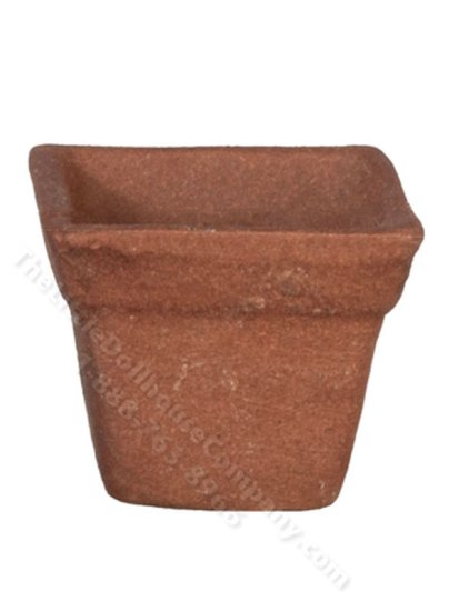 (image for) Miniature Extra Small Square Terracotta Pot for Dollhouses