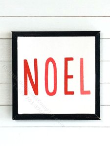 (image for) Miniature Framed 'Noel' Board Print