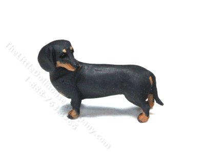 (image for) Miniature Standing Black Dachshund by Karl Blindheim