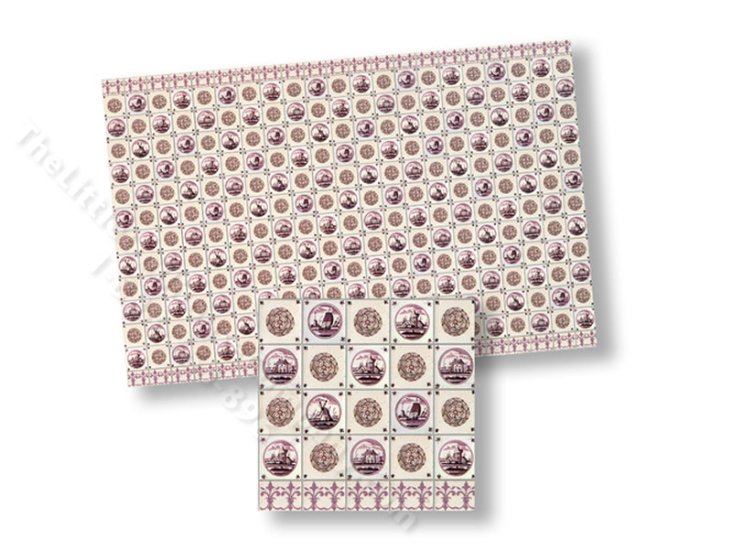 (image for) Dollhouse Scale Model Delft Wall Tiles