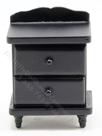 (image for) Miniature Black Night Stand for Dollhouses
