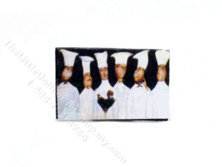 (image for) Half-Scale Miniature Painting of Chefs for Dollhouses