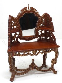 (image for) Dollhouse Miniature 6 Pc. Walnut Dining Set
