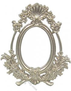 (image for) Miniature Picture Frame with Shell for Dollhouses