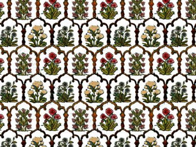 (image for) 1/2" Botanical "Stained Glass" Sheets for Dollhouses