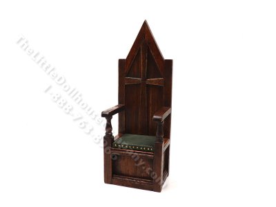 (image for) Miniature Signed Gothic Carver Chair by Michael Mortimer