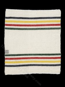 (image for) Miniature Hudson's Bay Blanket for Dollhouses