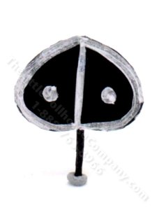 (image for) Miniature Handpainted Spade Fan