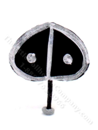 (image for) Miniature Handpainted Spade Fan