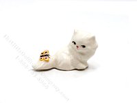 (image for) Miniature Porcelain Kitten for Dollhouses