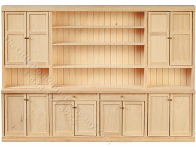 (image for) Miniature Unfinished Kitchen Wall Unit for Dollhouses