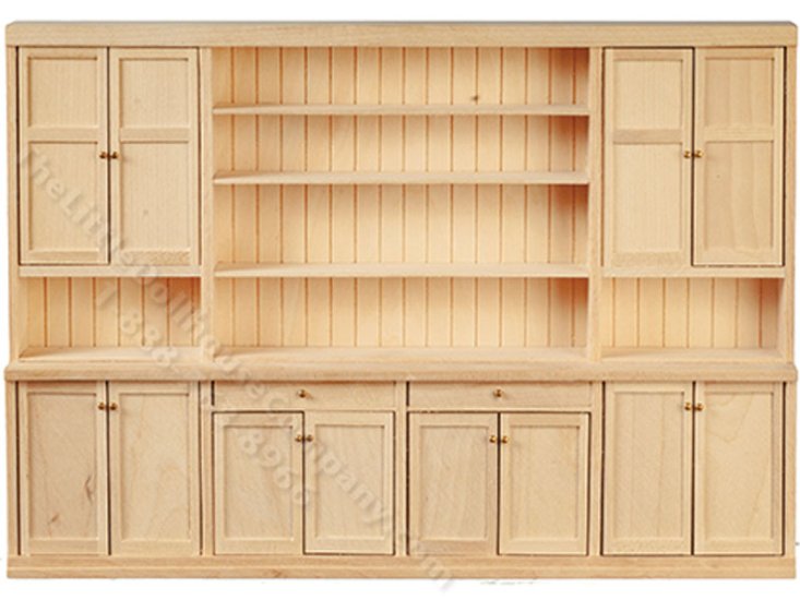 (image for) Miniature Unfinished Kitchen Wall Unit for Dollhouses