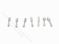 (image for) Miniature 7 Piece Silverware Set for Dollhouses