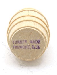 (image for) Miniature Unfinished Carved Wooden Barrel