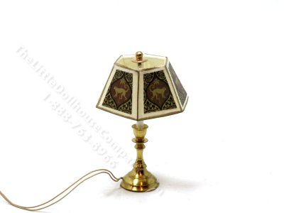 (image for) Miniature 12v Large Table Lamp for Dollhouses - Monkeys