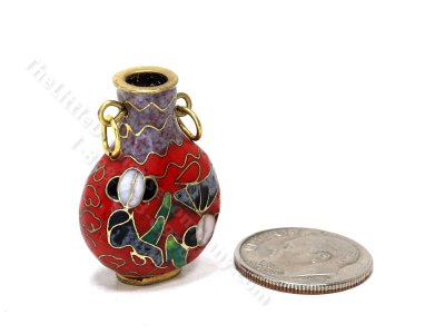 (image for) As Is Vintage Miniature Oriental Cloisonné Vase for Dollhouses