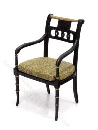 (image for) Miniature Mahogany Regency Armchair for Dollhouses