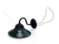 (image for) Miniature Dark Green Wall Light for Dollhouses - Large Black
