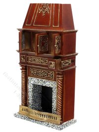 (image for) Miniature Wooden Fireplace for Dollhouses