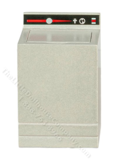 (image for) Miniature Silver Washing Machine for Dollhouses