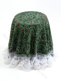 (image for) Miniature Christmas Skirted Table for Dollhouses