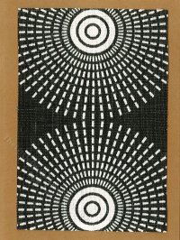 (image for) Miniature Black Starburst Rug for Dollhouses