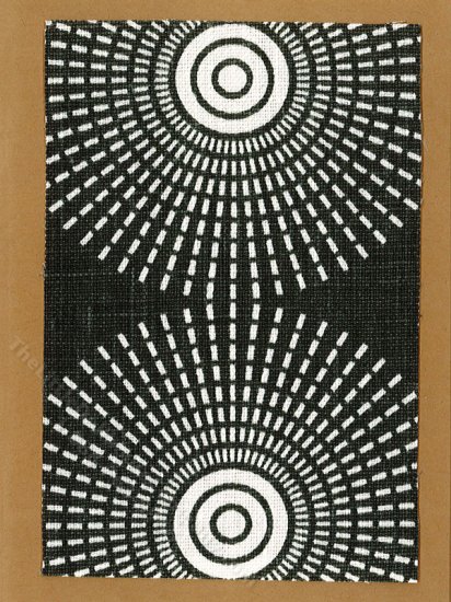 (image for) Miniature Black Starburst Rug for Dollhouses
