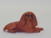 (image for) Miniature Laying Ruby English Toy Spaniel by Karl Blindheim