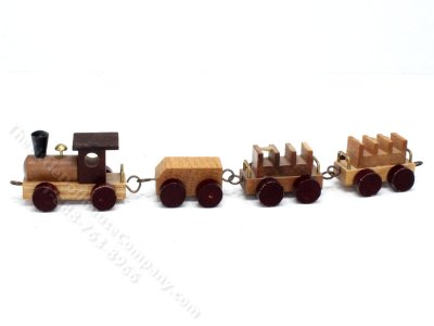 (image for) Miniature Wooden Toy Train for Dollhouses