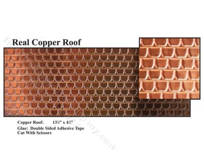 (image for) Dollhouse Scale Model Copper Roof