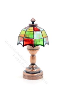 (image for) Miniature Battery Tiffany Lamp with Wand For Dollhouses