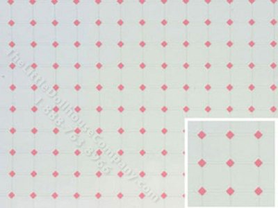 (image for) Dollhouse Scale Model Pink & White Octagon Vinyl Flooring