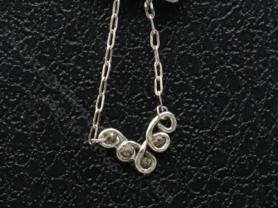 (image for) Miniature Twisted Silver Loop Necklace