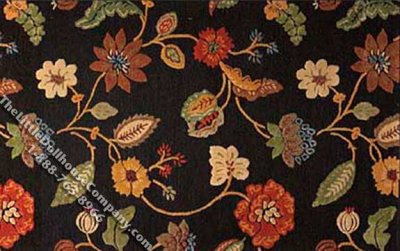 (image for) Miniature Large Sized Floral Rug for Dollhouses