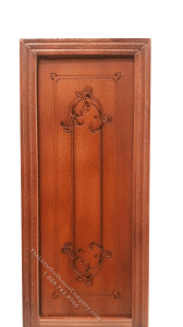 (image for) Miniature Walnut Vivian Interior Door for Dollhouses