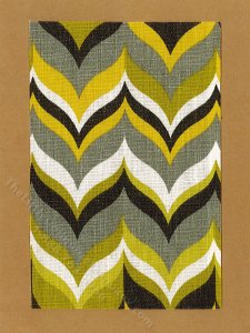 (image for) Miniature Grey and Green Geometric Rug for Dollhouses