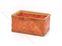(image for) Miniature Woven Rectangular Basket for Dollhouses