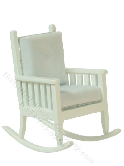 (image for) Miniature Rocking Chair for Dollhouse - Blue