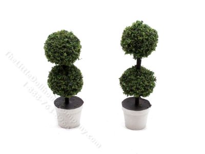 (image for) Miniature Round "Cedar" Topiaries for Dollhouses