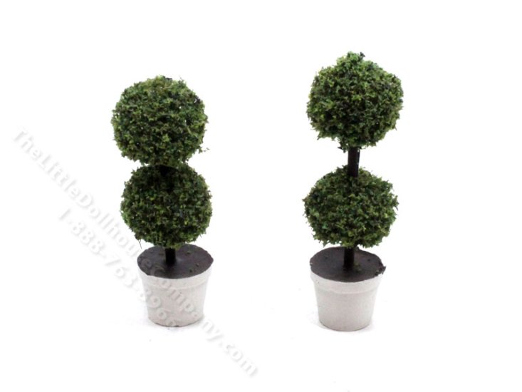 (image for) Miniature Round "Cedar" Topiaries for Dollhouses