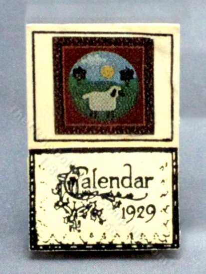 (image for) Dollhouse Miniature Wall Calendar - As Is