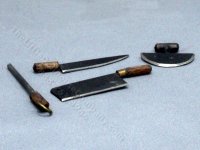 (image for) Miniature Handmade Set of Kitchen Knives, 4 Pieces