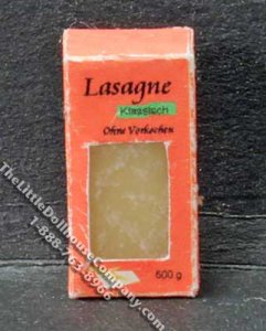(image for) Miniature Box of Lasagne Pasta for Dollhouses