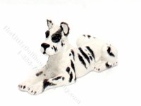 (image for) Dollhouse Black and White Great Dane Dog