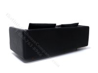 (image for) Miniature Modern Black Leather Sofa with Pillows by PRD Miniatures